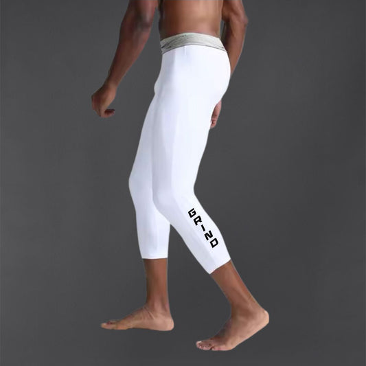 Pantalon de Compression 3/4 – Blanc Dri-Fit